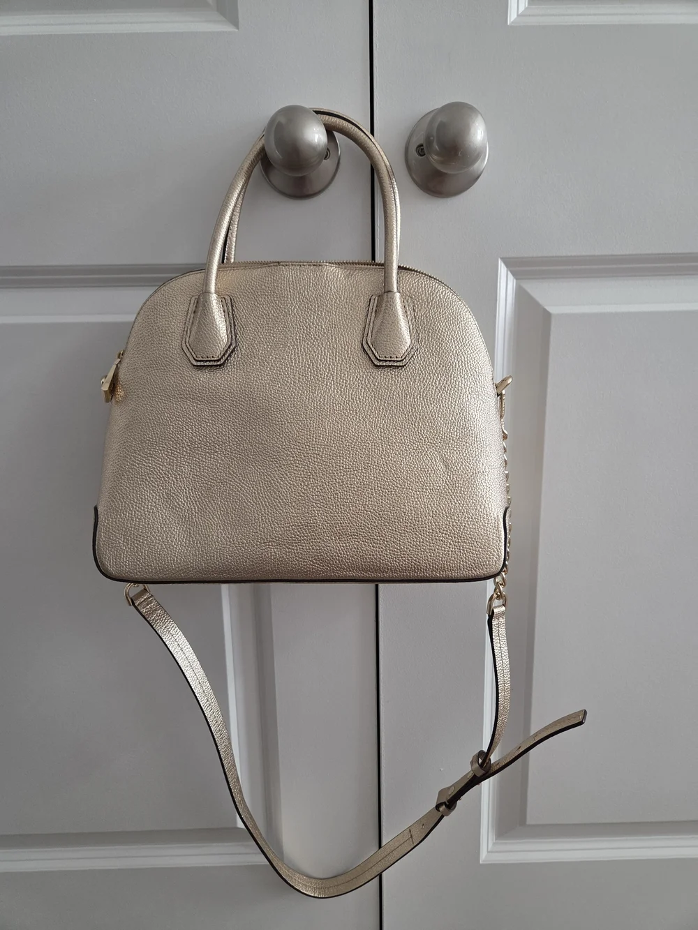 Michael Kors Metallic Gold Dome Satchel